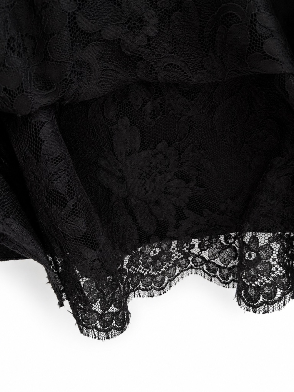 Dolce & Gabbana Black Lace Hem Pencil Skirt IT 52 (US 16) Made in Italy - Picture 3 of 13
